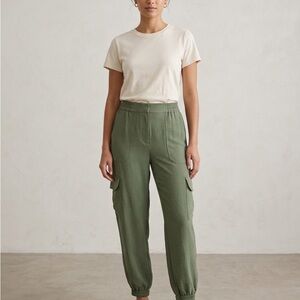 Olive Cargo Jogger Pants NWOT